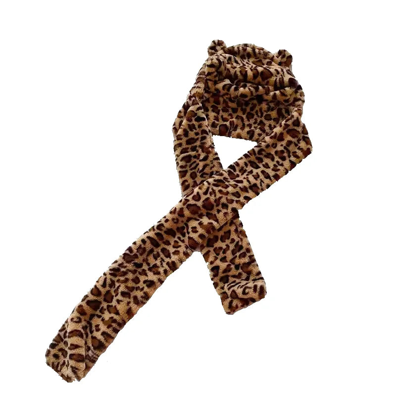 Bonnet Echarpe Léopard