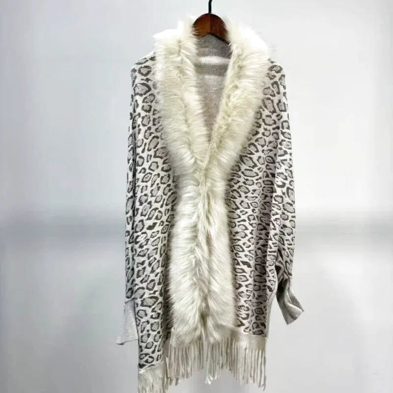 Echarpe Fourrure Léopard