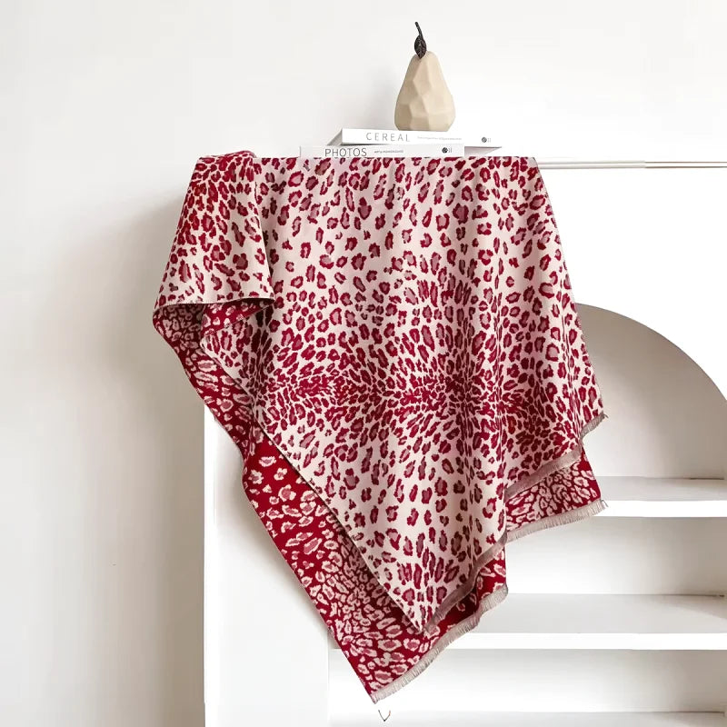 Echarpe Léopard Rouge